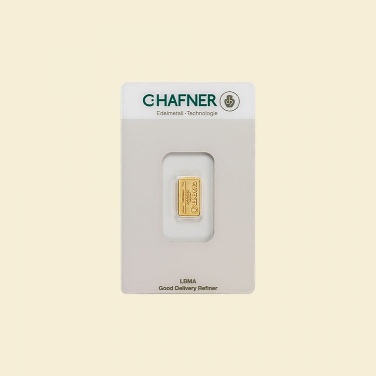 1 g Goldbarren C.Hafner
