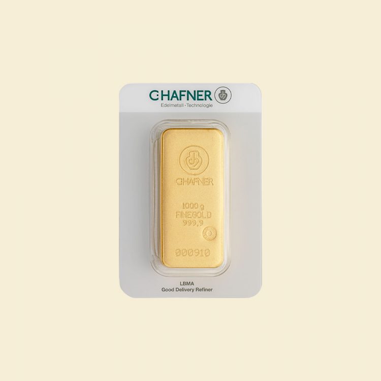 1 kg Goldbarren C.Hafner