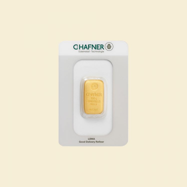 250 g Goldbarren C.Hafner