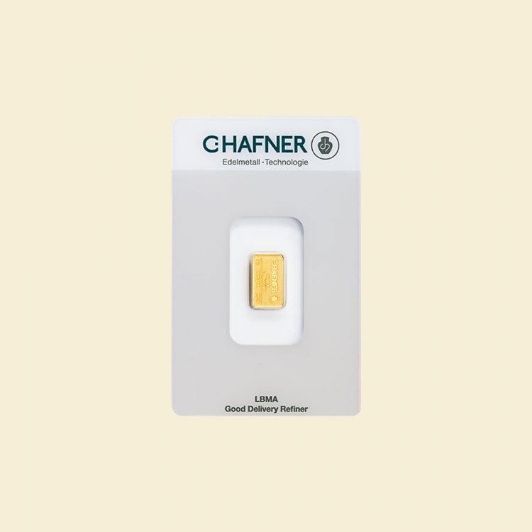 2 g Goldbarren C.Hafner