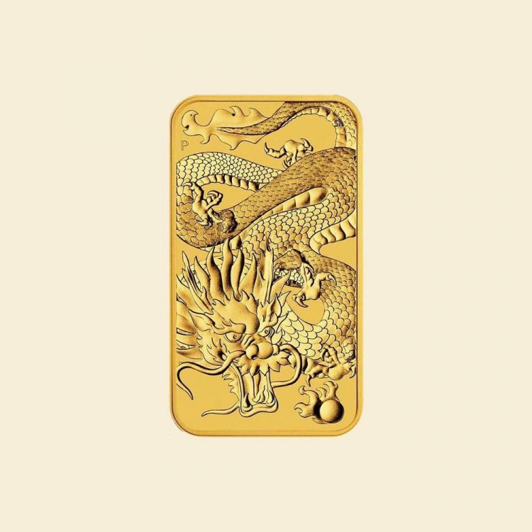 1 oz Münz-Goldbarren Dragon 2022 The Perth Mint